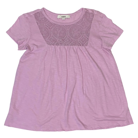 LOFT Tops - LOFT Ann Taylor Shirt Top Crochet Detail Lavender